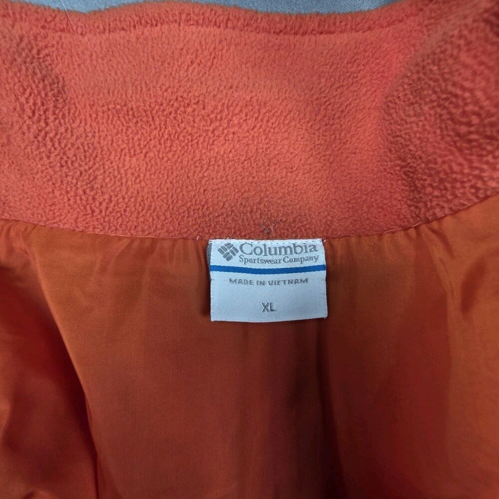 Columbia Women's Fleece Lined Full Zip Vest Mock Neck Orange Size XL - Picture 4 of 10